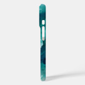 Teal, White & Gold Marmor Case-Mate iPhone-Hülle iPhone Hülle (Rückseite / Links)