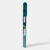 Teal, White & Gold Marmor Case-Mate iPhone-Hülle iPhone Hülle (Rückseite / Rechts)