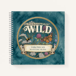 Teal Wild Pollinator Garten Notizbuch