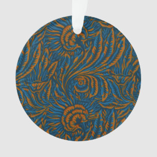 Teal William Morris Stil Akanthusblatt Botanisch Ornament