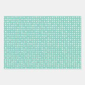 Teal Winter Christmas Theme Patterned Gift Geschenkpapier Set (Vorderseite 3)