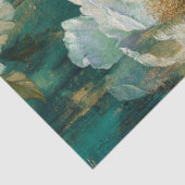 Teal Winter Peony Seamless Decoupage Seidenpapier (Ausschnitt)