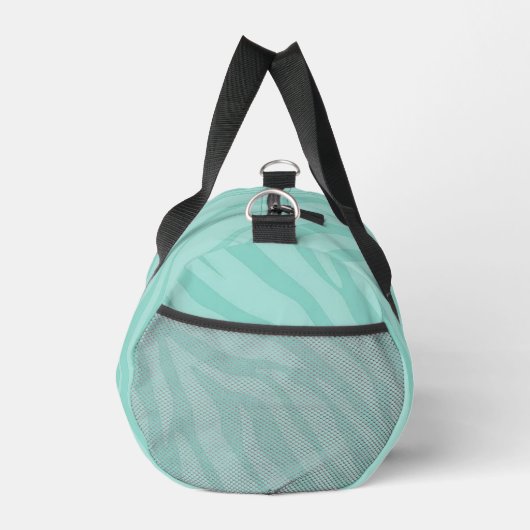 Teal Zebra Print Duffle Bag (Rechts)