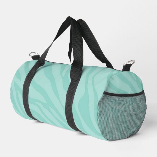 Teal Zebra Print Duffle Bag (Rechte Ecke)