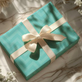 Teal-Zickzack-Moderne Chic Geschenkpapier