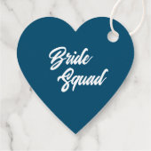 Tealblaue Braut-Squad Danke Geschenkanhänger (Rückseite)
