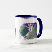 Teale und Lila Geometric - Ringer-Tasse mit 2 Seit Tasse (VorderseiteRechts)