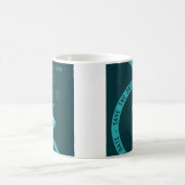 Tealfarbener Diamantring - Save-the-Date Kaffeetasse (Mittel)