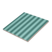 Tealgrün-blaue wellige moderne Muster Fliese (Seite)