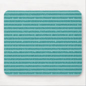 Tealgrün Glitter Style horizontale Streifen Mousepad (Vorne)