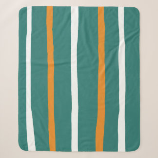Tealgrün und Orange Minimalistische vertikale Stre Sherpadecke