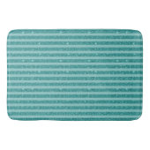 Tealgrüner Glitter-Stil mit horizontalen Streifen Badematte (Vorderseite)