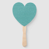 Tealgrüner Glitter-Stil mit horizontalen Streifen Fächer (Vorderseite)