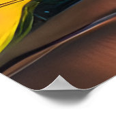 Teally Queen Auburn Brown Hair Black Melanin Afro Poster (Ecke)