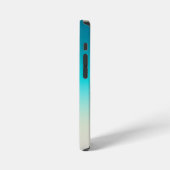 Tealverlauf Modernes Ombre iPhone Hülle (Linke Seite)