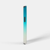 Tealverlauf Modernes Ombre iPhone Hülle (Rechte Seite)