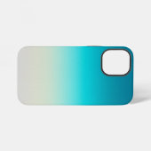 Tealverlauf Modernes Ombre iPhone Hülle (Rückseite (Horizontal))