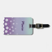 Tealy-Lila Blasen Gepäckanhänger (Vorderseite horizontal)