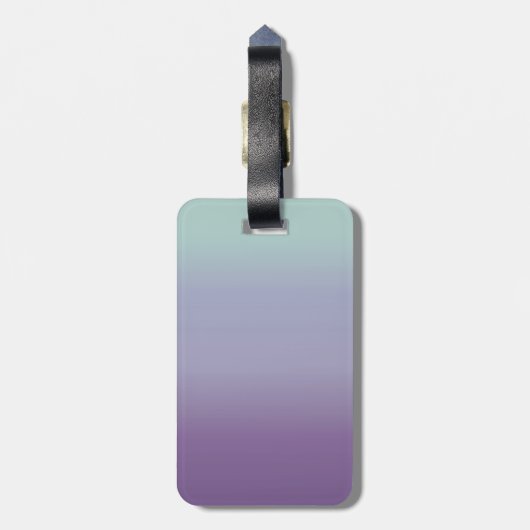 Tealy-Lila Blasen Gepäckanhänger (Rückseite vertikal)