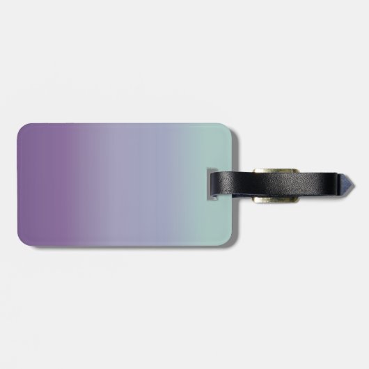 Tealy-Lila Blasen Gepäckanhänger (Rückseite horizontal)