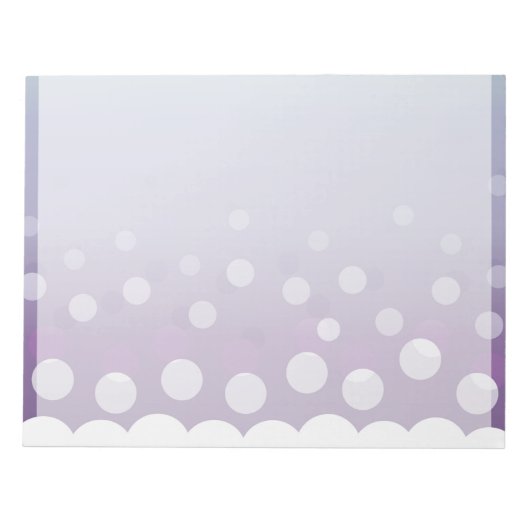 Tealy-Lila Blasen Notizblock (Vorderseite)