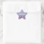 Tealy-Lila Blasen Stern-Aufkleber (Tasche)