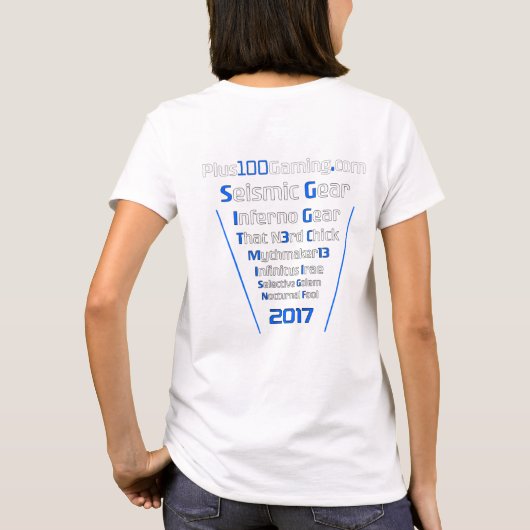 Team +100 Frauen des Spiel-T - Shirt-2017 T-Shirt (Rückseite)