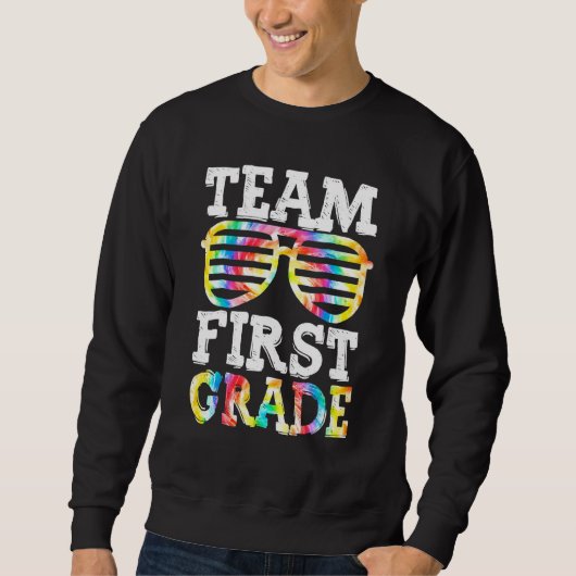 Team 1. Klasse Kader Erster Lehrer Schüler Zurück Sweatshirt (Vorderseite)