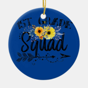 Team 1st First Grade Teacher Back To School  Keramik Ornament