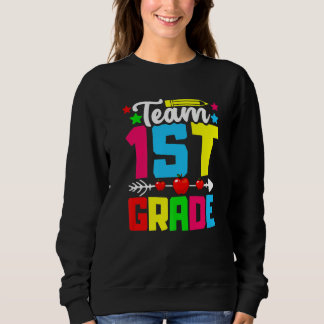 Team 1st Grade Back To School First Day Kids Boys  Sweatshirt