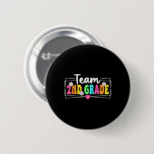 Team 2. Klasse Zurück zur Schule Lehrer Schüler Se Button (Vorne & Hinten)