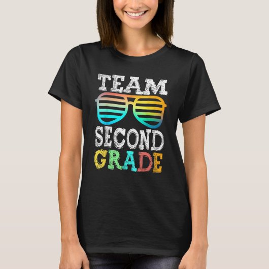 Team 2nd Grade Squad Second Teacher Student Back T T-Shirt (Vorderseite)