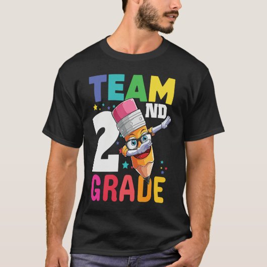 Team 2nd Grade Teacher Boys School Second Grade Sq T-Shirt (Vorderseite)