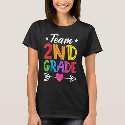 Team 2nd Grade Teacher Student Kid Back To School  T-Shirt (Vorderseite)