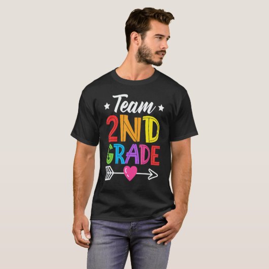 Team 2nd Grade Teacher Student Kid Back To School  T-Shirt (Vorne ganz)