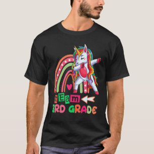 Team 3. Klasse Regenbogen Einhorn Dab Lehrer Fraue T-Shirt