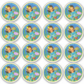 Team 4. Klasse! Meerjungfrau und Meeresschildkröte Aufkleber (Vorderseite)