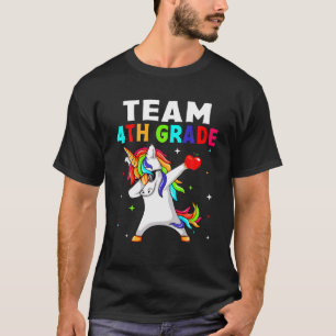 Team 4th Grade Unicorn Dabbing Funny Unicorn Zurüc T-Shirt