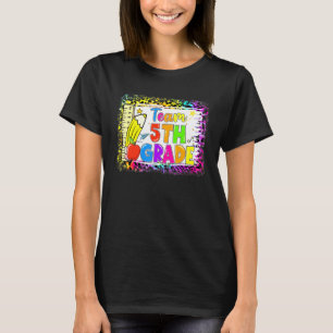 Team 5th Grade Lehrer Student Kids Leopard Back T T-Shirt