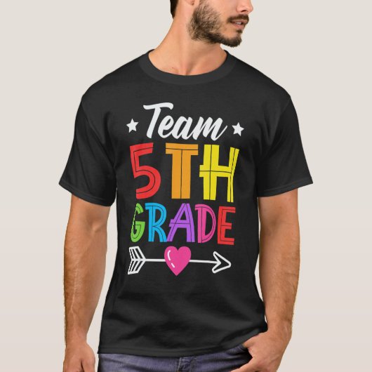 Team 5th Grade Teacher Student Kid Back To School  T-Shirt (Vorderseite)