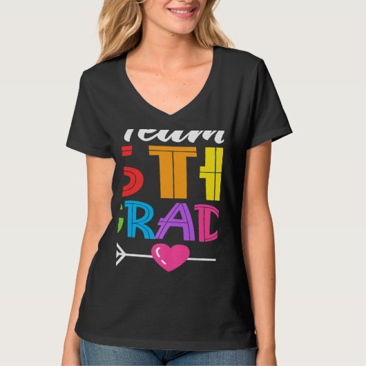 Team 5th Grade Teacher Student Kid Back To School  T-Shirt (Vorderseite)