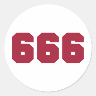 Team 666 runder aufkleber