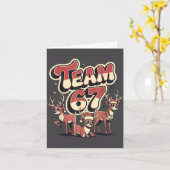 Team 67 Mom Dad Son Christmas Matching Teacher Gir Karte (Gelbe Blume)