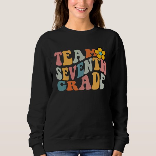 Team 7. Klasse Groovy Wavy 7. Klasse Zurück zu s Sweatshirt (Vorderseite)