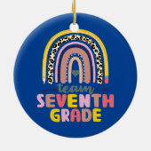 Team 7. Klasse Siebter Lehrer Student Team Zurück Keramik Ornament (Hinten)