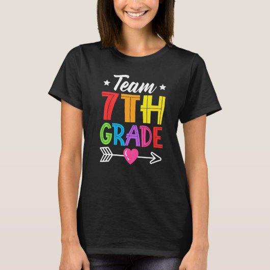 Team 7th Grade Teacher Student Kid Back To School T-Shirt (Vorderseite)