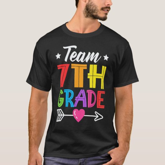 Team 7th Grade Teacher Student Kid Back To School T-Shirt (Vorderseite)