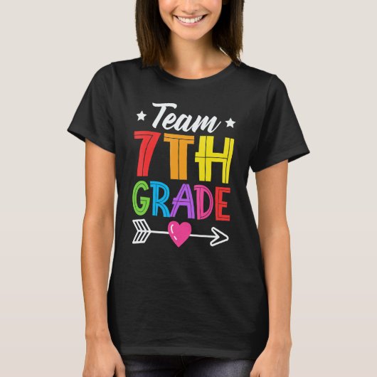 Team 7th Grade Teacher Student Kid Back To School T-Shirt (Vorderseite)