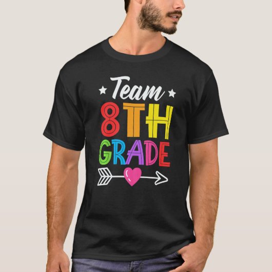 Team 8th Grade Teacher Student Kid Back To School  T-Shirt (Vorderseite)