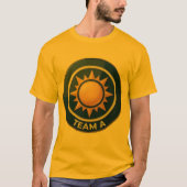 Team A Sun Emblem Abzeichen Design | Leitungsteam T-Shirt (Vorderseite)